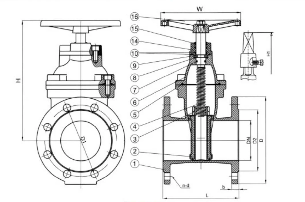 Cast Iron Forged Steel Metal Resilient Seated Full Bore Flanged Manual Slide Pressure Handwheel Gate Globe Valve